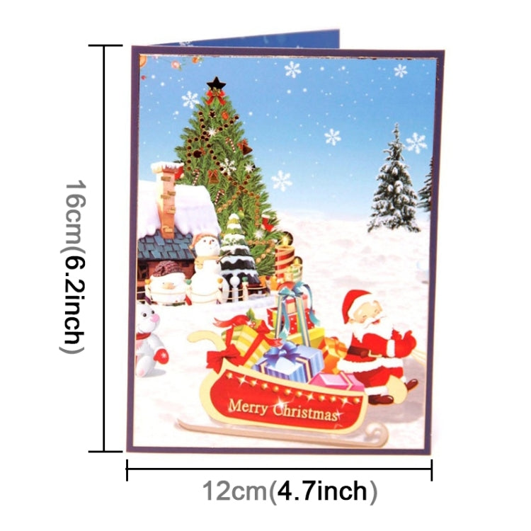 2 PCS Colorful Cover Christmas New Year Invitation Greeting Cards, Random Style Delivery, Size: 16*12cm