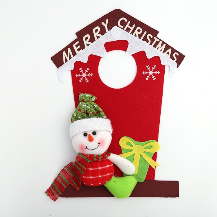 2 PCS Merry Christmas Non-wovens Fabric Door Hanging 3D, Random Style Delivery, Size: 32*21cm