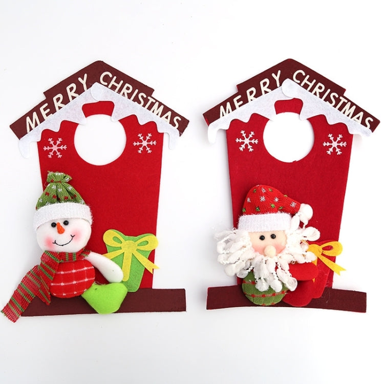2 PCS Merry Christmas Non-wovens Fabric Door Hanging 3D, Random Style Delivery, Size: 32*21cm
