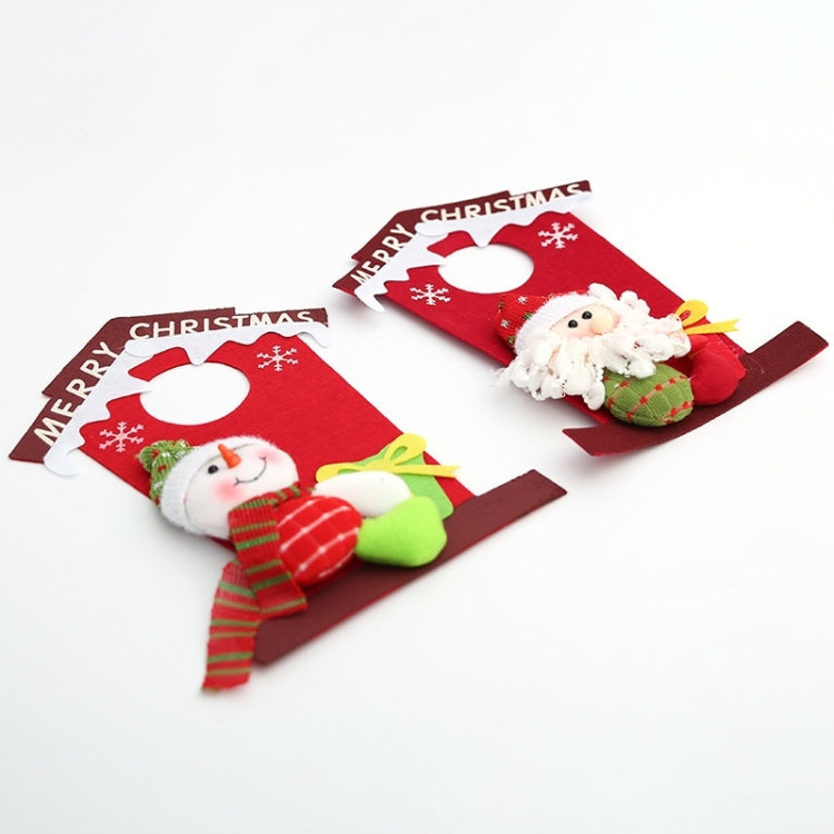 2 PCS Merry Christmas Non-wovens Fabric Door Hanging 3D, Random Style Delivery, Size: 32*21cm
