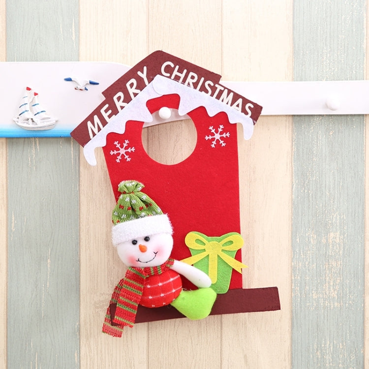 2 PCS Merry Christmas Non-wovens Fabric Door Hanging 3D, Random Style Delivery, Size: 32*21cm