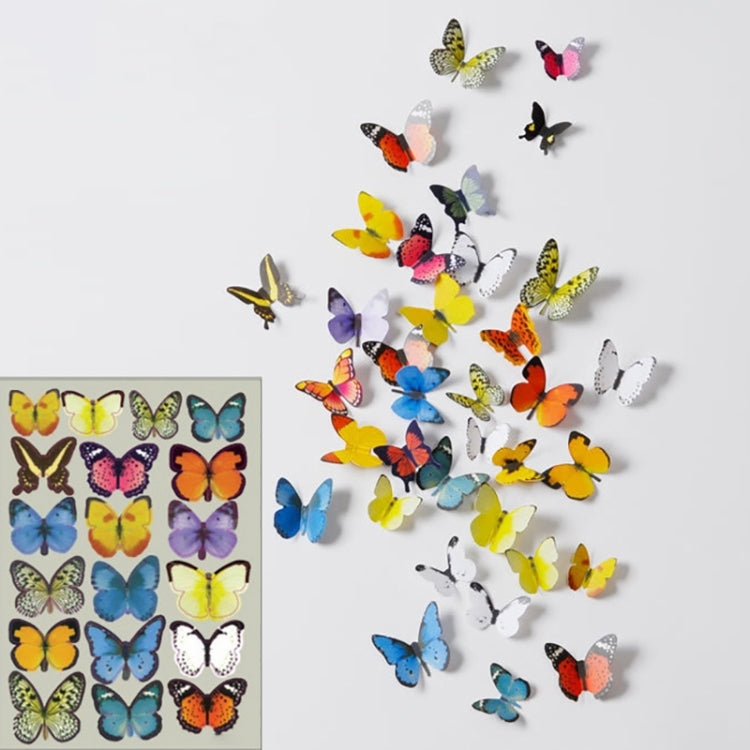 5 Sets Creative 3D Butterfly Wall Stickers Living Room Bedroom Decoration Supplies, Random Style Delivery