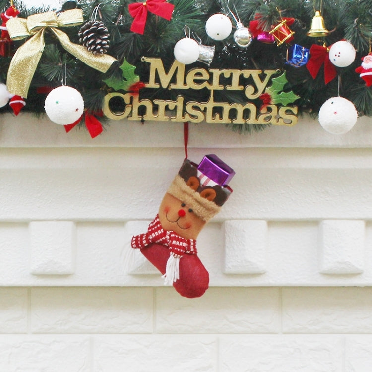 3 PCS Hang Ornament Christmas Stockings Present Bags, Random Style Delivery