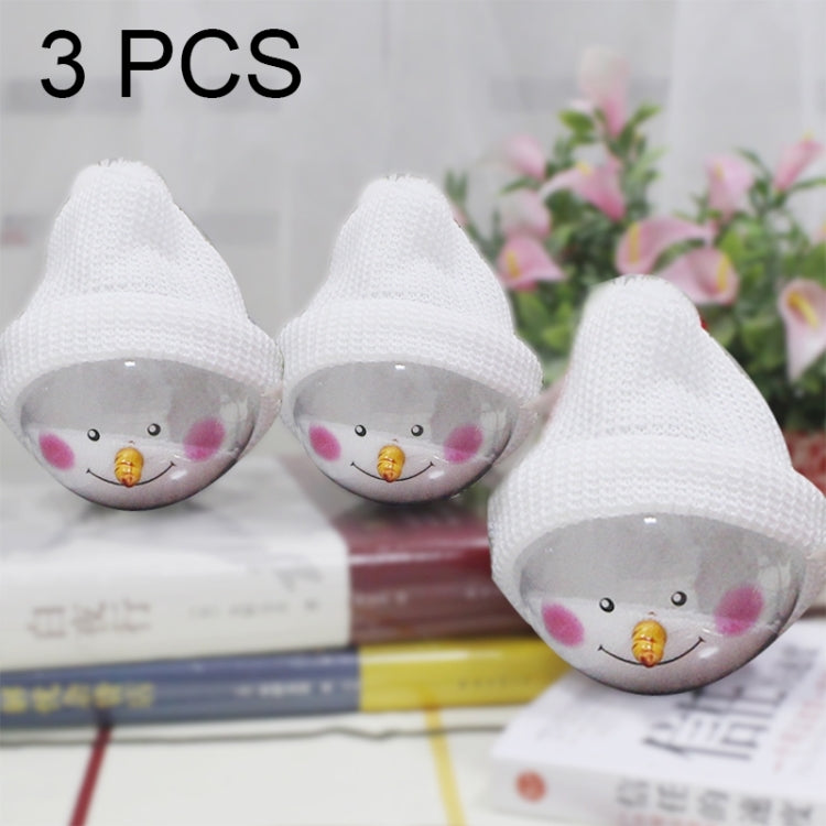 3 PCS Hang Ornament Christmas Snowman Balls