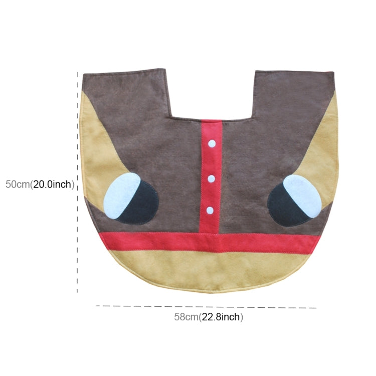 Fancy Christmas Decoration Happy Elk Toilet Seat Cover Rug Bathroom Set