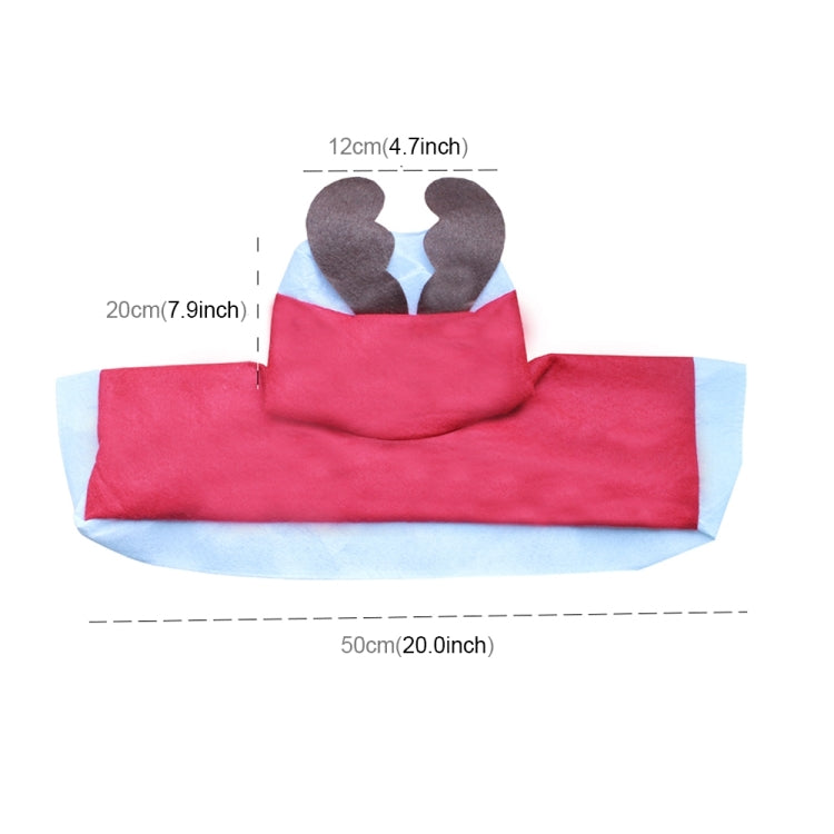 Fancy Christmas Decoration Happy Elk Toilet Seat Cover Rug Bathroom Set