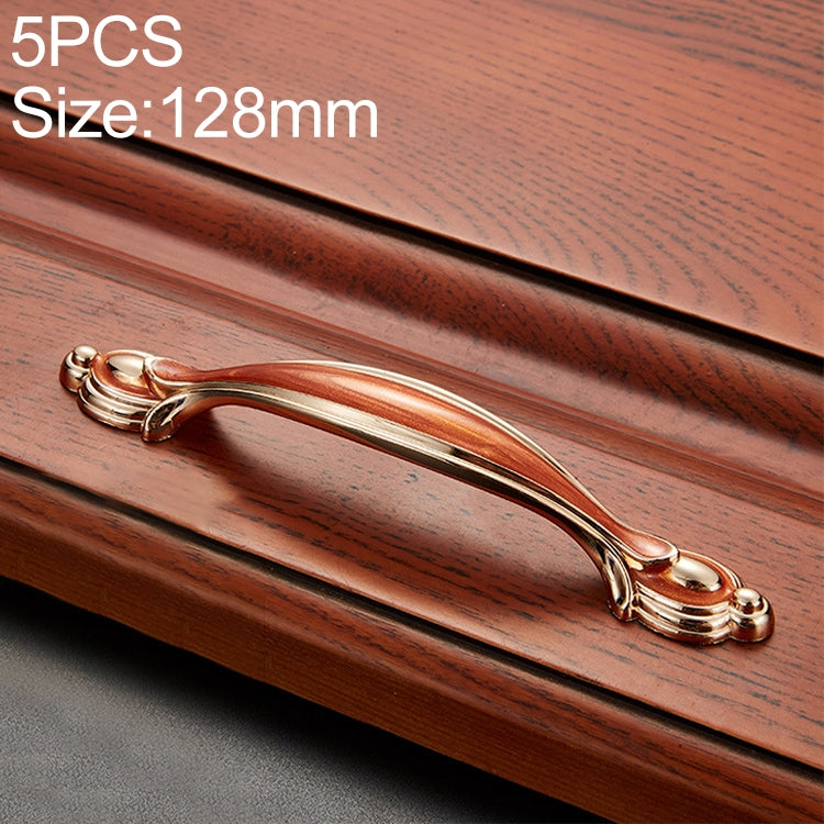 5 PCS 6606-128 Red Amber Drawer Cabinet Door Single Hole Handle