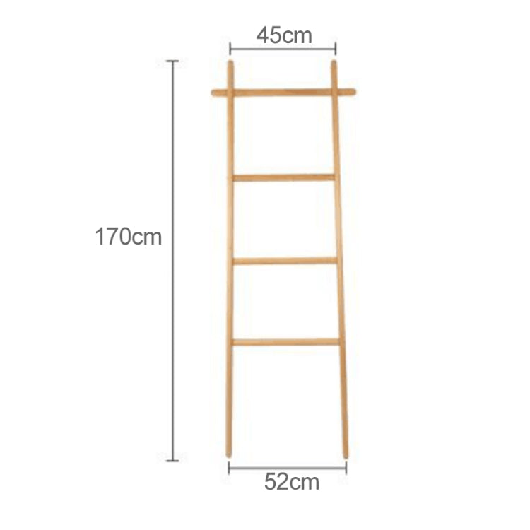 Solid Wood Creative Landing Ladder Clothes Hat Rack,Size: 170x45x52cm, Beech