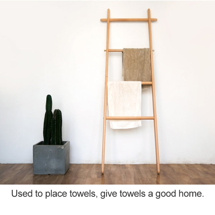 Solid Wood Creative Landing Ladder Clothes Hat Rack,Size: 170x45x52cm, Black Walnut