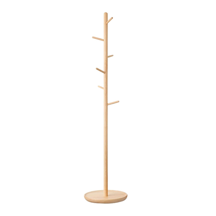 Creative Tree-shaped Solid Wood Hatstand Clothes Hanging Rack,Size: 175x40cm, Beech