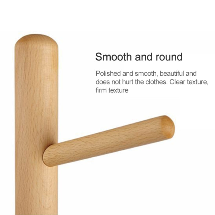 Creative Tree-shaped Solid Wood Hatstand Clothes Hanging Rack,Size: 175x40cm, Beech