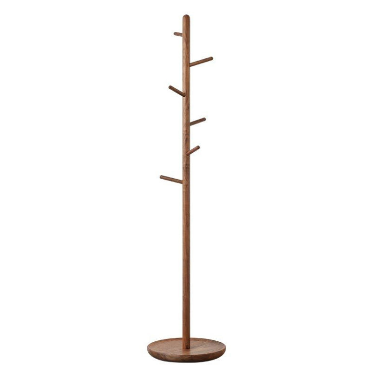 Creative Tree-shaped Solid Wood Hatstand Clothes Hanging Rack,Size: 175x40cm, Black Walnut
