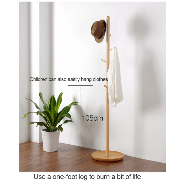 Creative Tree-shaped Solid Wood Hatstand Clothes Hanging Rack,Size: 175x40cm, Black Walnut