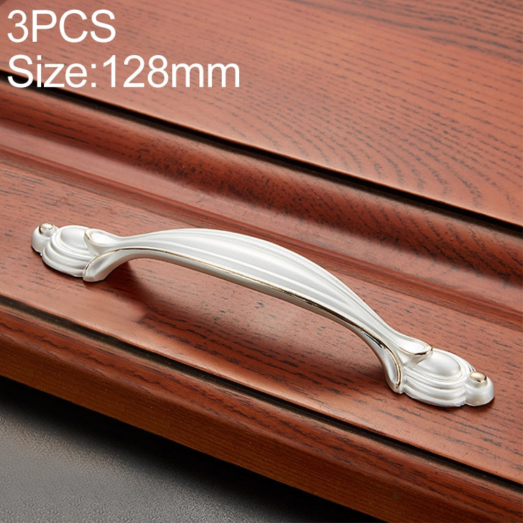 3 PCS 6606-128 Gold + Silver Drawer Cabinet Door Single Hole Handle