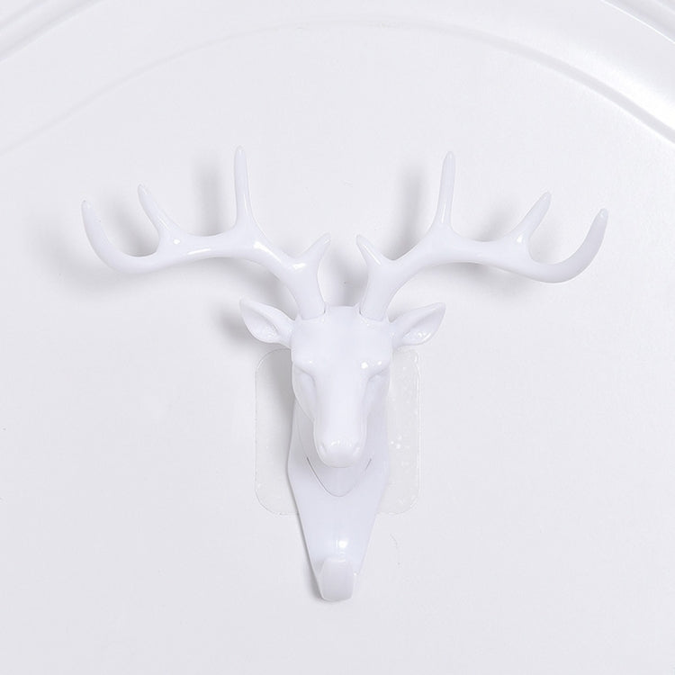2 PCS European-Style Rural Pendant Deer Head Wall Hanging Clothes Hook, Random Color Delivery