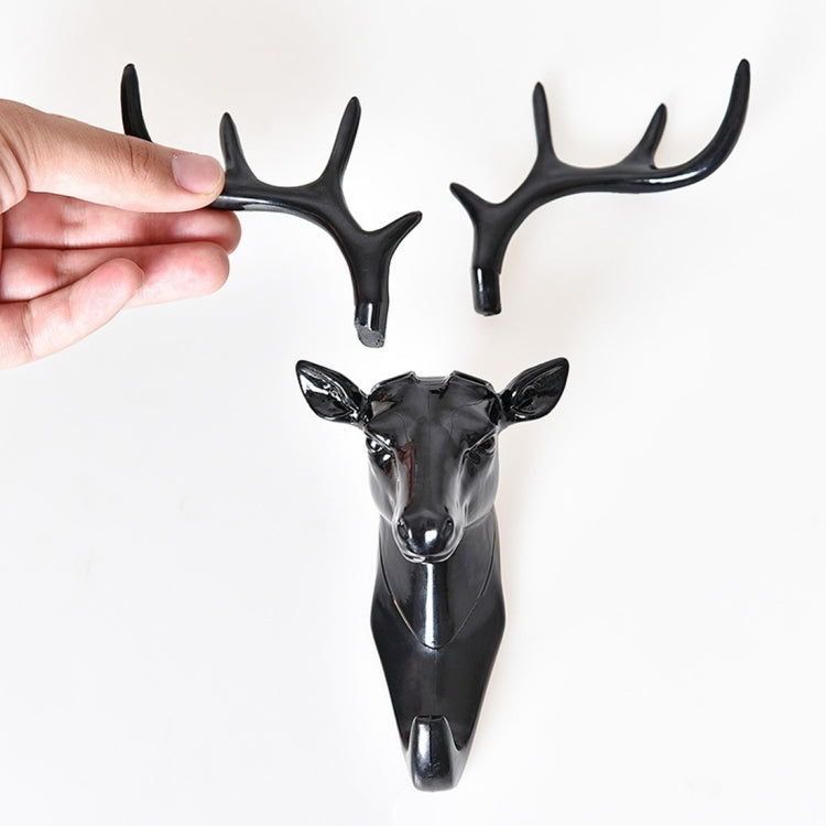 2 PCS European-Style Rural Pendant Deer Head Wall Hanging Clothes Hook, Random Color Delivery