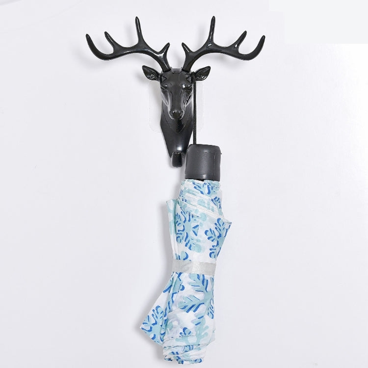 2 PCS European-Style Rural Pendant Deer Head Wall Hanging Clothes Hook, Random Color Delivery