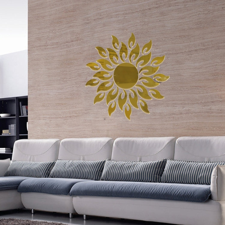 Sunflower Mirror Wall Sticker Bedroom Living Room Decoration Wall Stickers