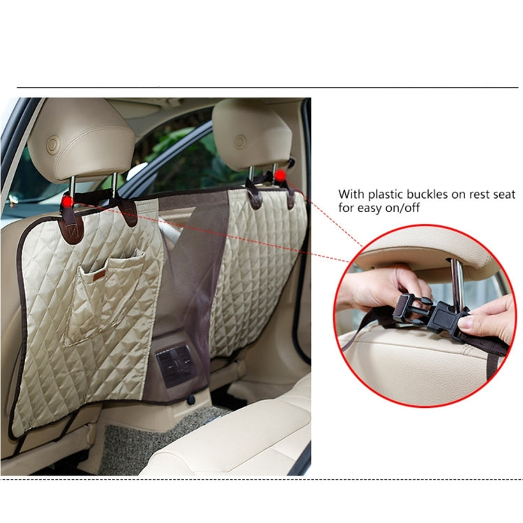 Deluxe Travel Pet Dog Car Seat Fence Safety Barrier Pet Fence Rear Row Seat Safety Isolation Net Protection, Size: 124 x 46 x 31cm