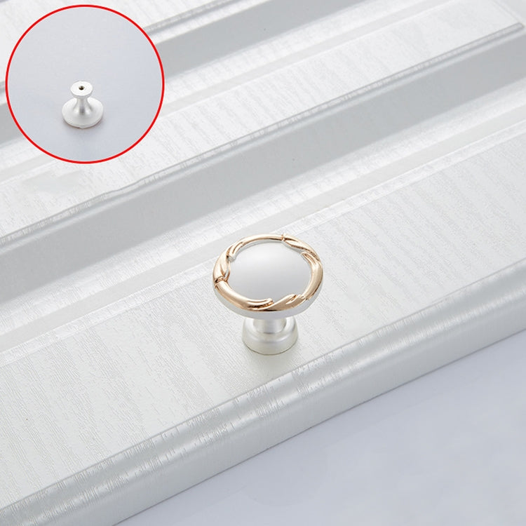 5 PCS 6510-Single Gold + Silver Drawer Cabinet Door Single Grain Single Processor Handle