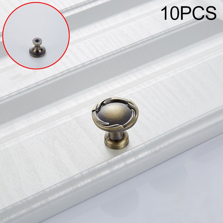 10 PCS 6510-Single Cyan Ancient Drawer Cabinet Door Single Grain Single Processor Handle