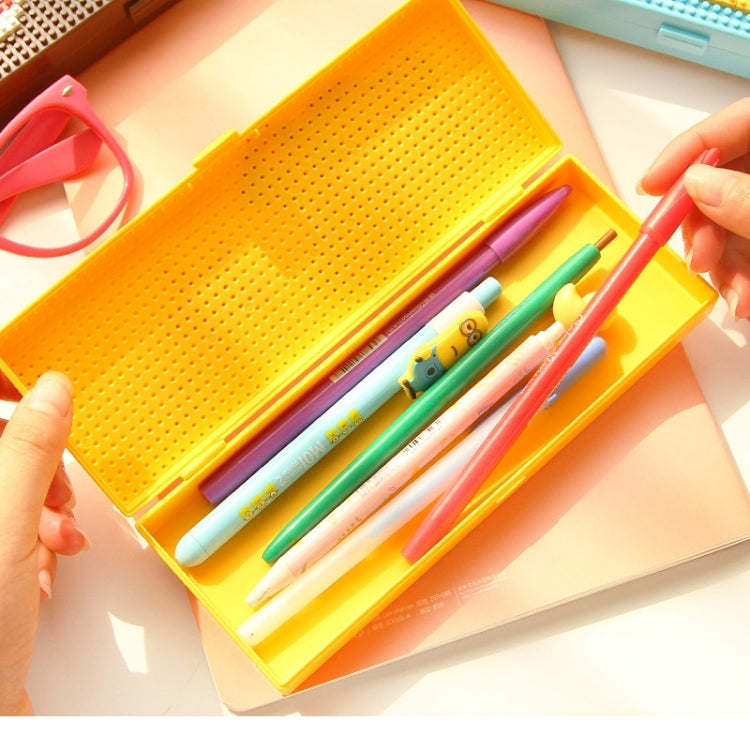 Creative Children Building Blocks Assembled Cartoon Plastic Pencil Case DIY Student Pencil Case Pencil Bag,Random Color Delivery