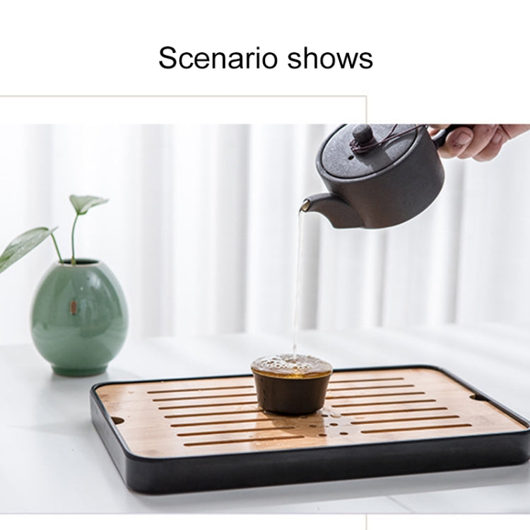 Bamboo Portable Tea Tray Tea Table, Size: 30x19x2.7cm