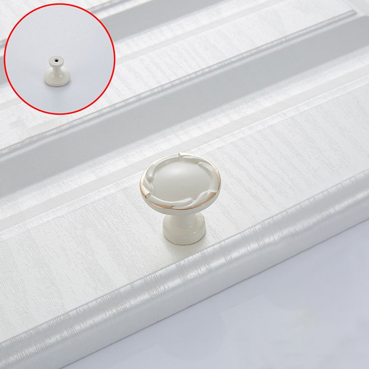 10 PCS 6510-Single Lvory White Drawer Cabinet Door Single Grain Single Processor Handle