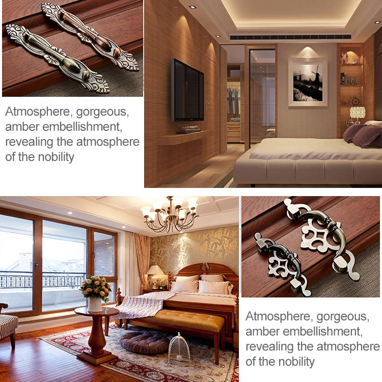 5 PCS 6043-64 Red Ancient Drawer Cabinet Door Bronze European Style Handle