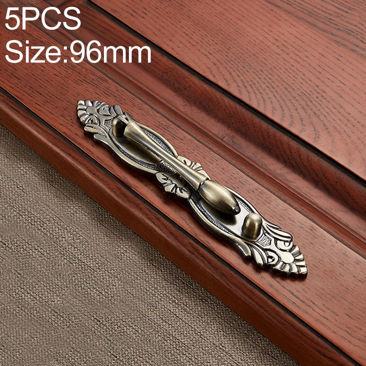 5 PCS 6043-96 Cyan Ancient Drawer Cabinet Door Bronze European Style Handle