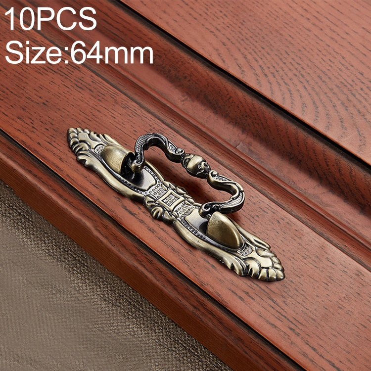 10 PCS 6054-64 Cyan Ancient Drawer Cabinet Door Bronze European Style Handle