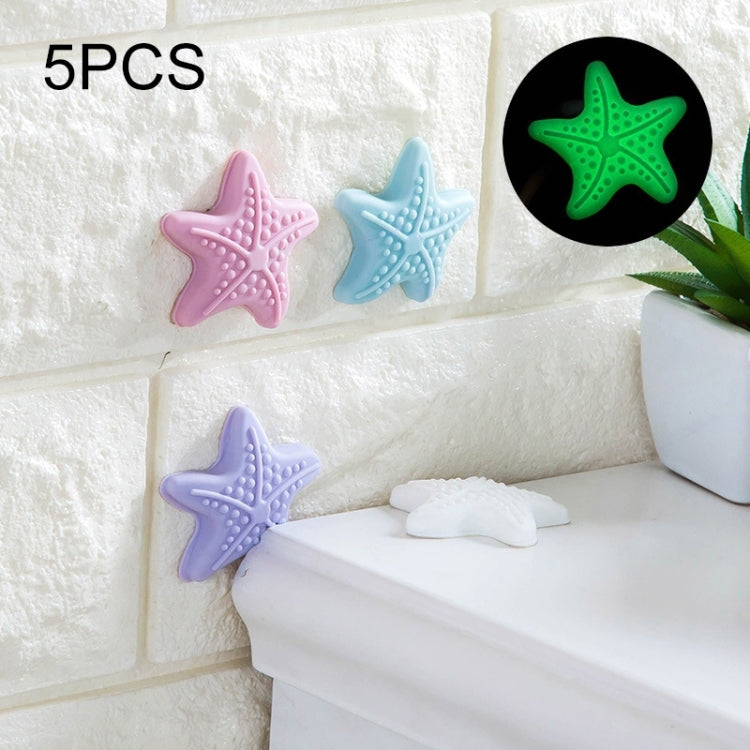 5 PCS Room Doorknob Pad Anti-collision Starfish Door Luminous Handle Lock Shock Pad Protective, Size: 4.5cm, Random Color Delivery