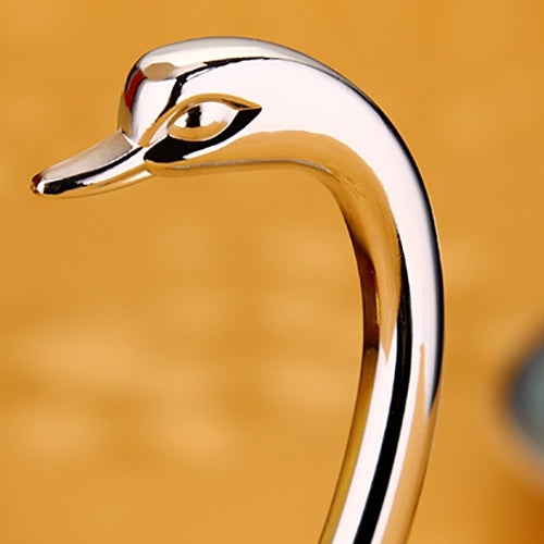 Creative Zinc Alloy Fork Spoon Swan Fruit Food Fork Spoon Knife Base Holder, Size: 15 x 7.5cm