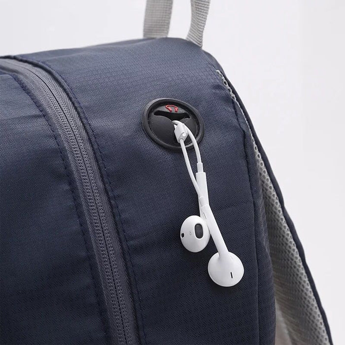 Foldable Lightweight Backpack Outdoor Travel Men and Women Bag (Navy Blue)