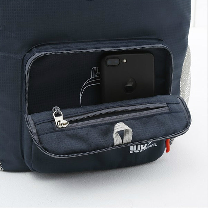 Foldable Lightweight Backpack Outdoor Travel Men and Women Bag (Navy Blue)