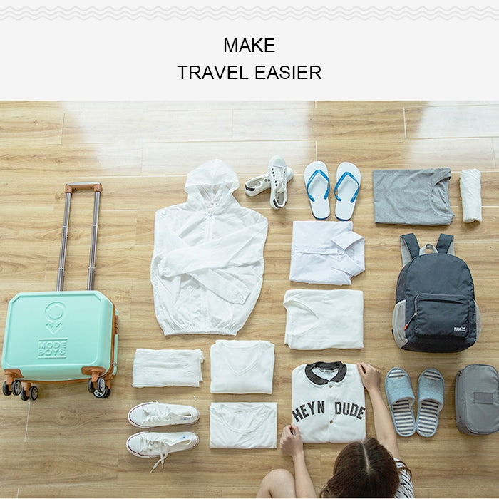 Foldable Lightweight Backpack Outdoor Travel Men and Women Bag (Navy Blue)