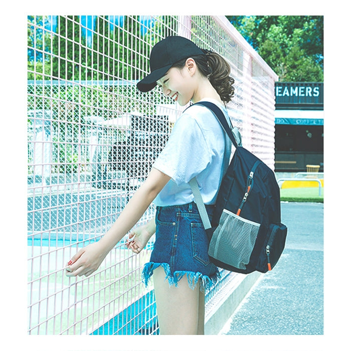 Foldable Lightweight Backpack Outdoor Travel Men and Women Bag (Navy Blue)