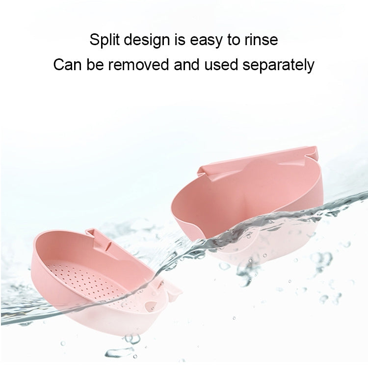 Kitchen Double Layer Fruit Bowl Washing Basket Lazy Bracket Snack Nuts Bowl