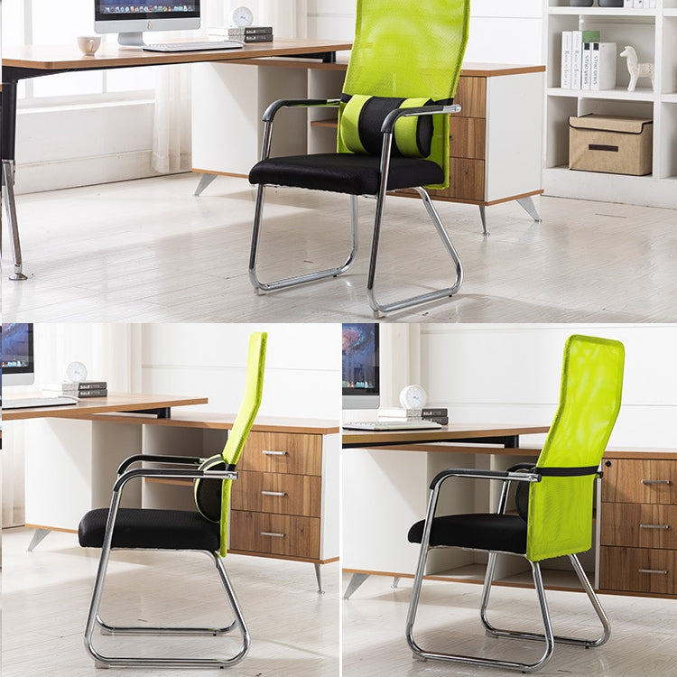 Simple Household Mesh Computer Chair Conference Chair Fixed Chair with Waist Cushion