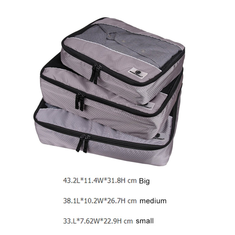 3 PCS / Sets Multi-function Football Texture 210D Polyester Waterproof Travel Clothes Underwear Storage Bag