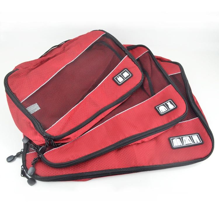 3 PCS / Sets Multi-function Football Texture 210D Polyester Waterproof Travel Clothes Underwear Storage Bag