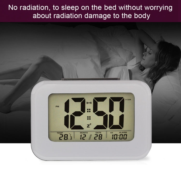 Multi-functional Large Screen Smart Light LCD Alarm Clock with Time & Date & 12/24 Hours Setting