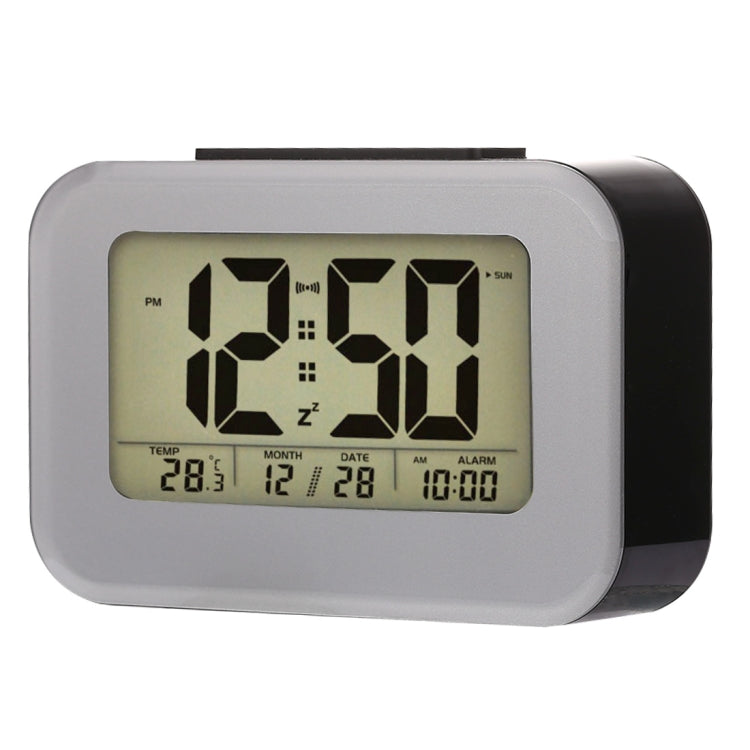 Multi-functional Large Screen Smart Light LCD Alarm Clock with Time & Date & 12/24 Hours Setting