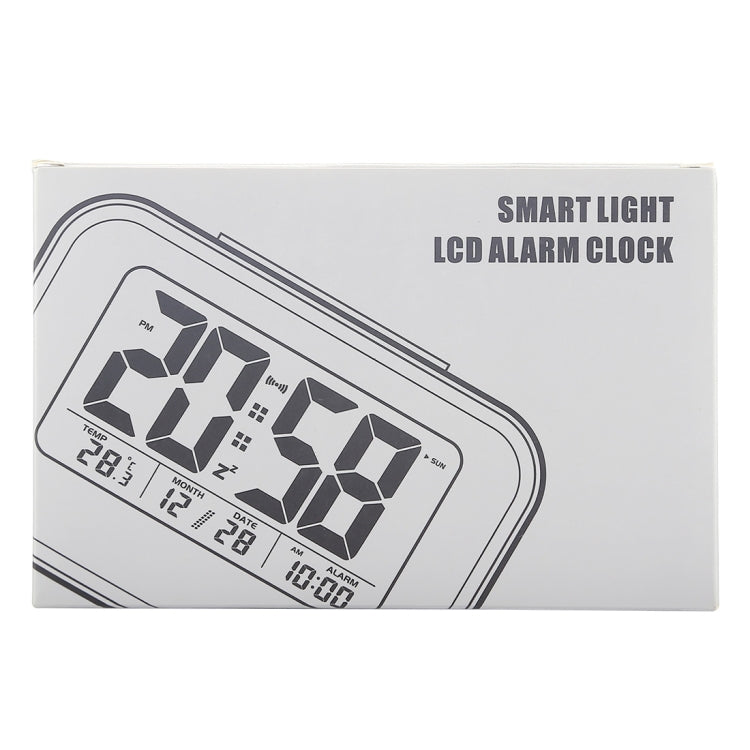 Multi-functional Large Screen Smart Light LCD Alarm Clock with Time & Date & 12/24 Hours Setting
