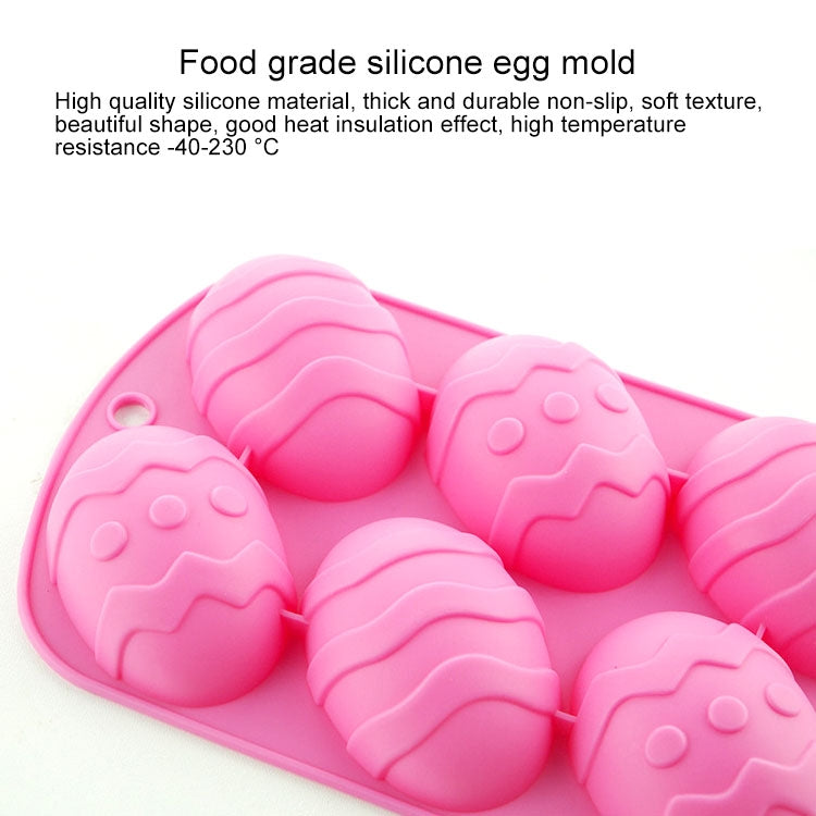 2 PCS Easter Egg Shape Silica Gel Cake Mould Household Baking Tools