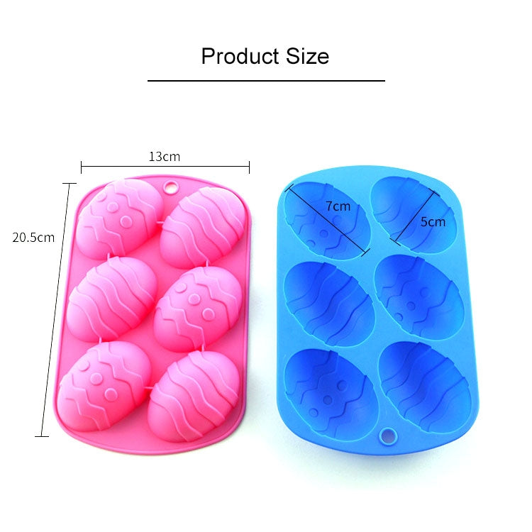 2 PCS Easter Egg Shape Silica Gel Cake Mould Household Baking Tools