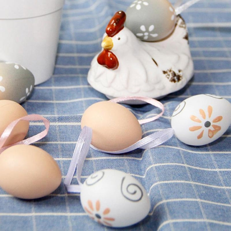 9 PCS Easter Log Gradient Eggs Holiday Decorative Hang Ornament Children Toys