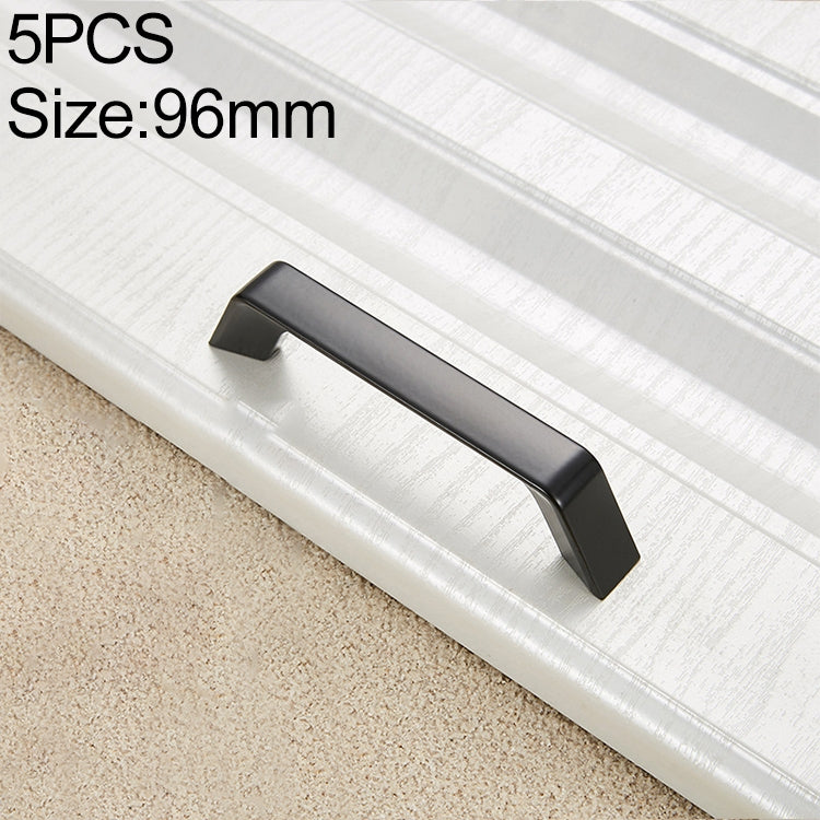 5 PCS 9009_96 Simple Black Drawer Cabinet Handle