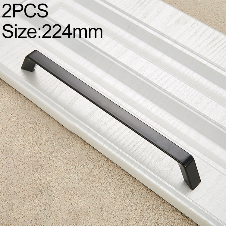 2 PCS 9009_224 Simple Black Drawer Cabinet Handle