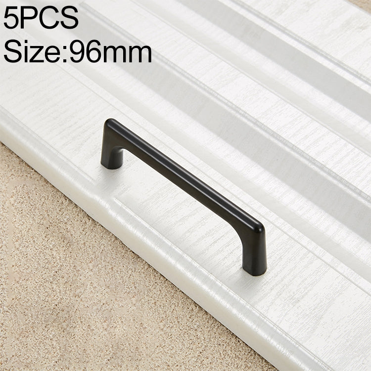 5 PCS 9011_96 Simple Black Drawer Cabinet Handle
